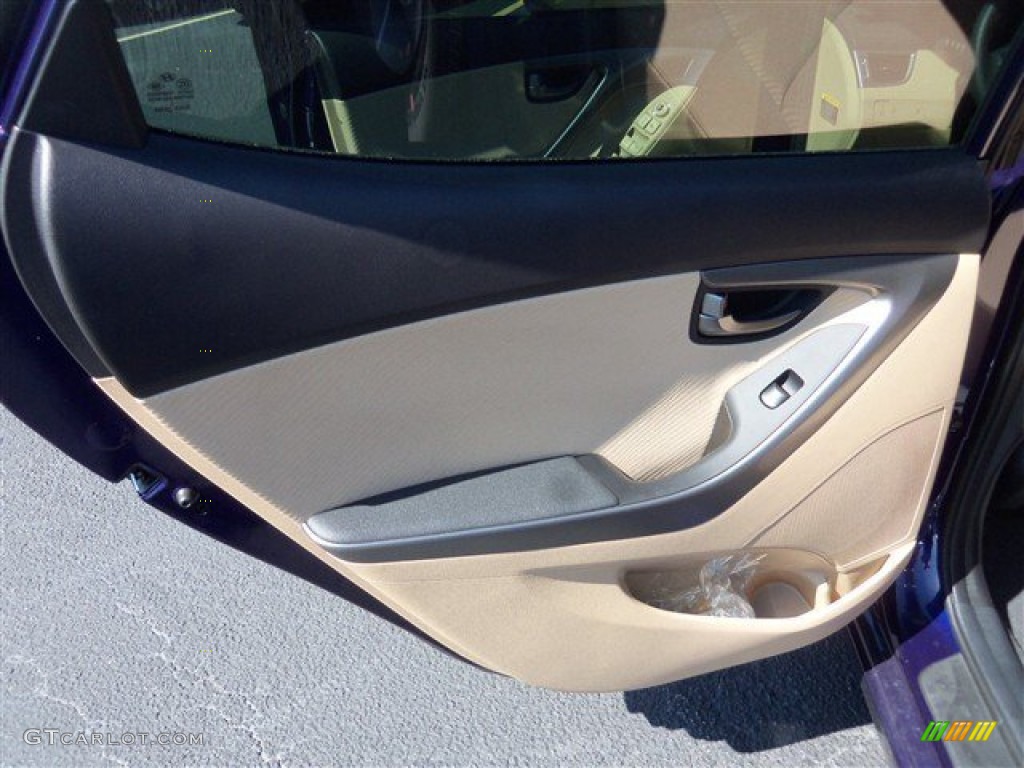 2013 Elantra GLS - Indigo Night / Beige photo #10