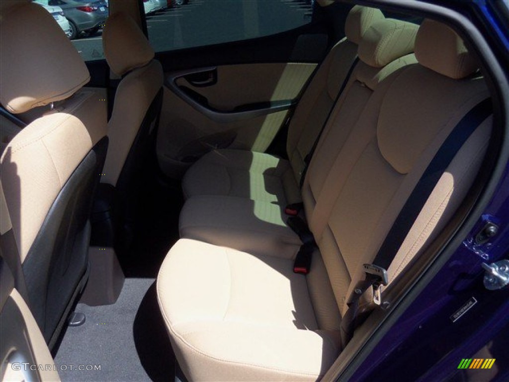 2013 Elantra GLS - Indigo Night / Beige photo #11