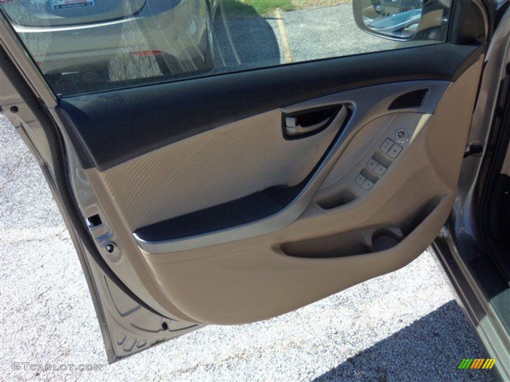 2013 Elantra GLS - Desert Bronze / Beige photo #7