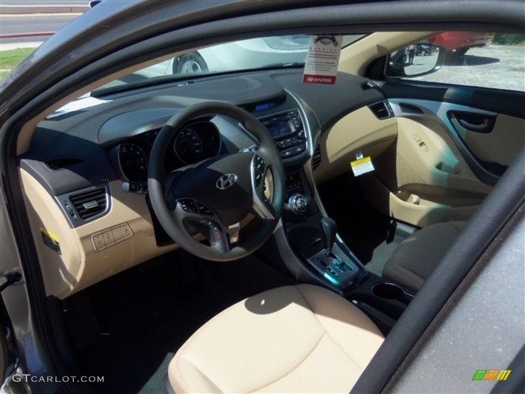 2013 Elantra GLS - Desert Bronze / Beige photo #8