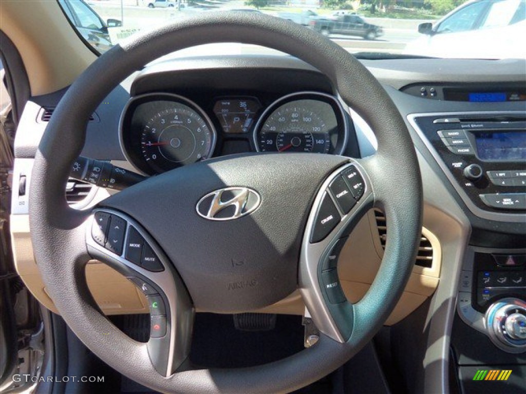 2013 Elantra GLS - Desert Bronze / Beige photo #12