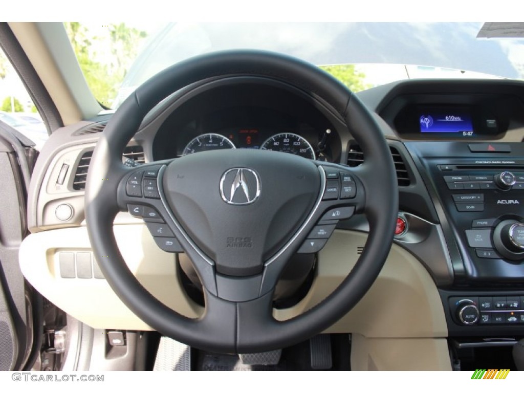2014 Acura ILX 2.0L Premium Parchment Steering Wheel Photo #81965742