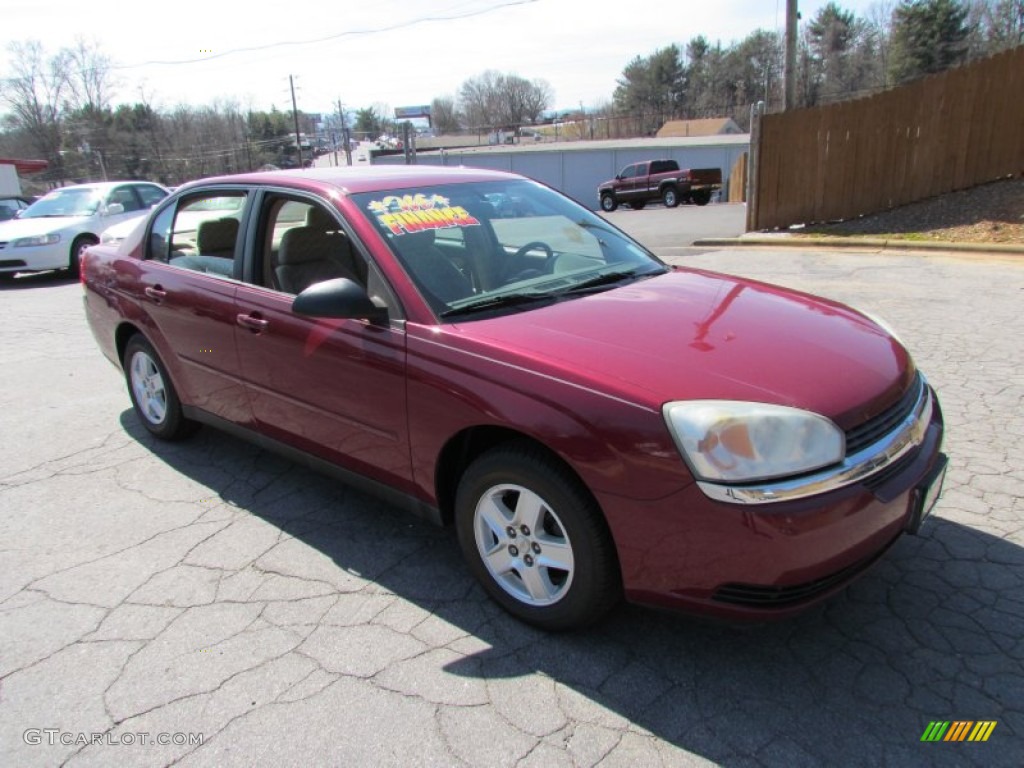 2004 Malibu LS V6 Sedan - Sport Red Metallic / Gray photo #1