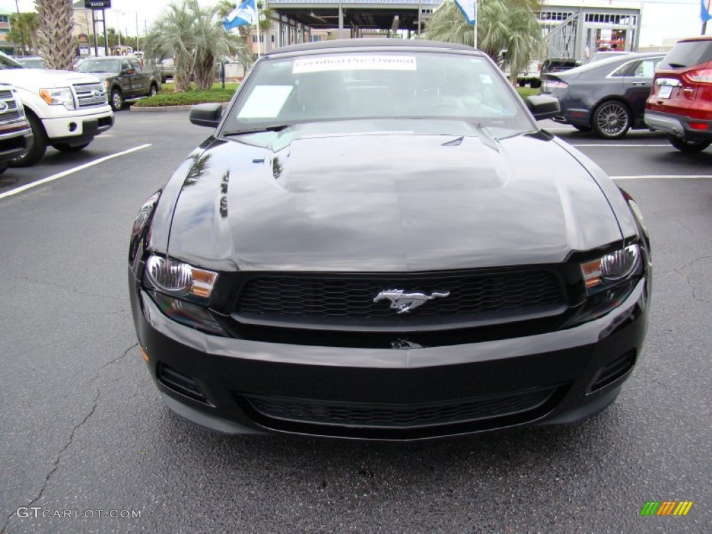 2011 Mustang V6 Premium Convertible - Ebony Black / Stone photo #3