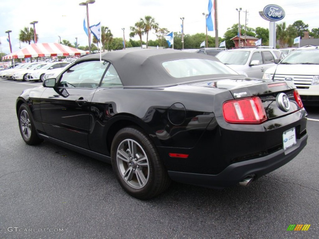 2011 Mustang V6 Premium Convertible - Ebony Black / Stone photo #6