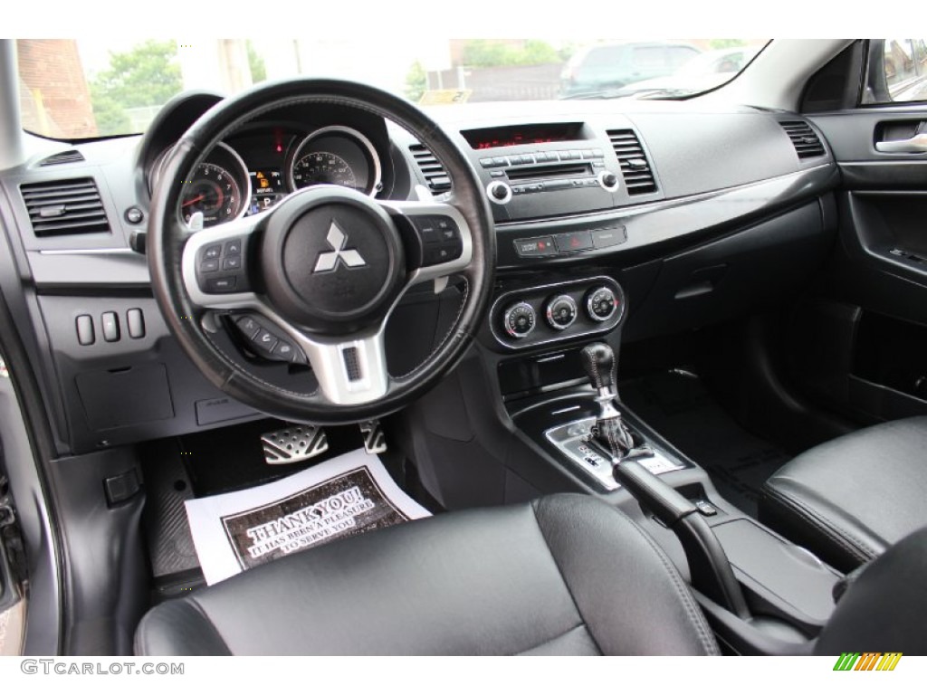 Black Interior 2012 Mitsubishi Lancer RALLIART AWD Photo #81968350