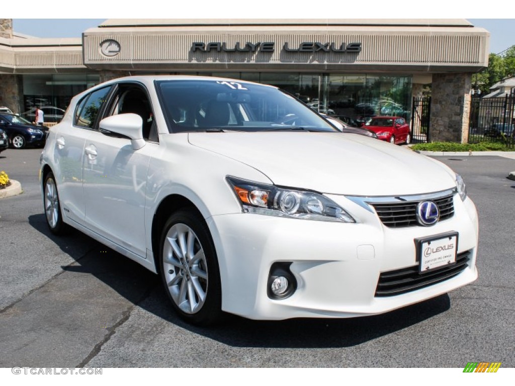 2012 CT 200h Hybrid Premium - Starfire White Pearl / Black photo #1