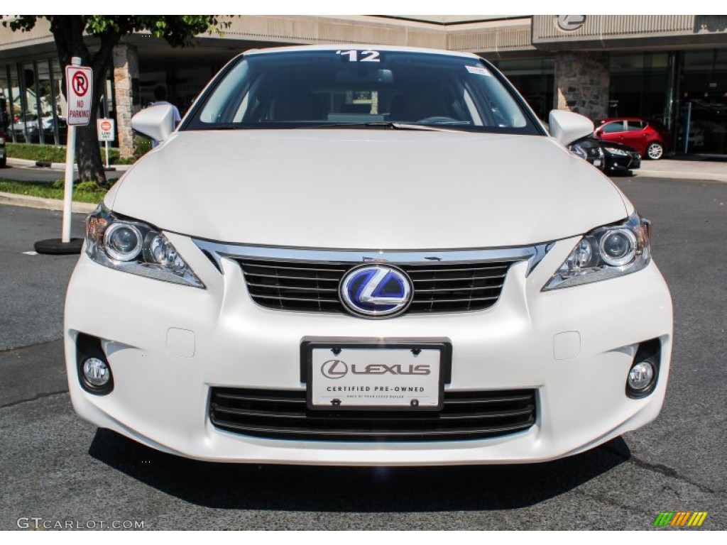 2012 CT 200h Hybrid Premium - Starfire White Pearl / Black photo #2