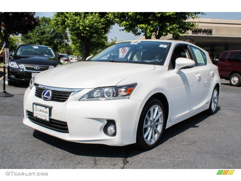 2012 CT 200h Hybrid Premium - Starfire White Pearl / Black photo #3