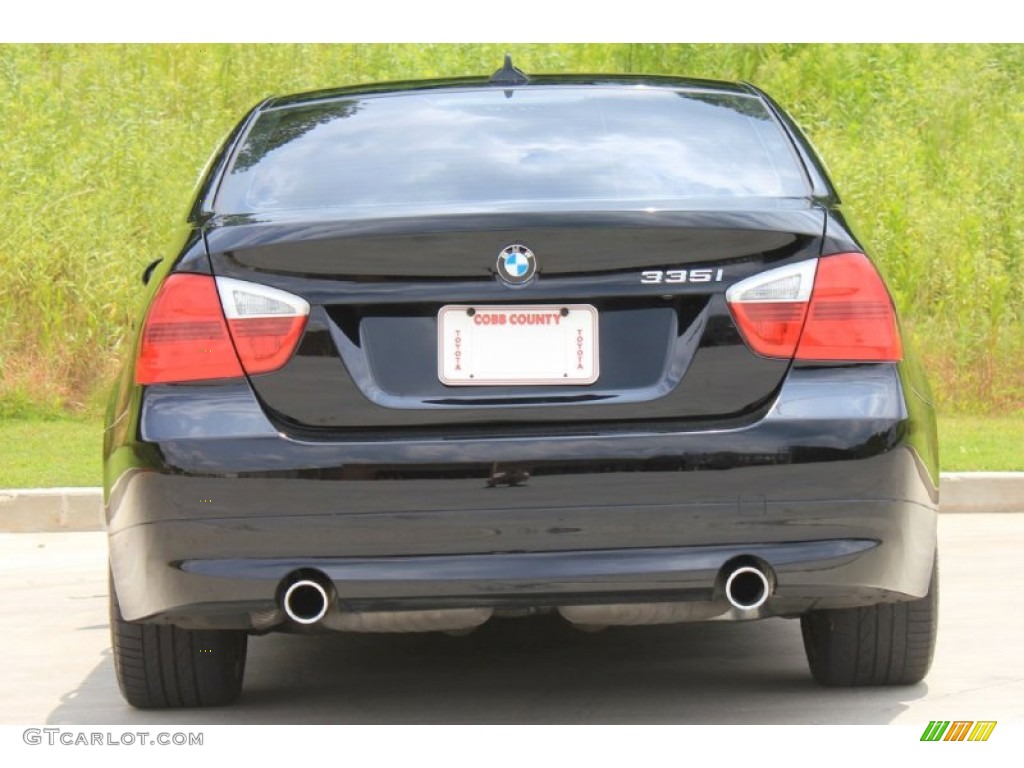 2008 3 Series 335i Sedan - Black Sapphire Metallic / Oyster photo #4