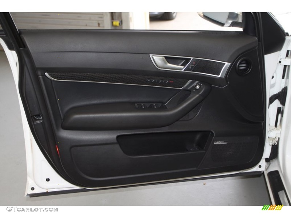2011 Audi S6 5.2 FSI quattro Sedan Black Door Panel Photo #81973276