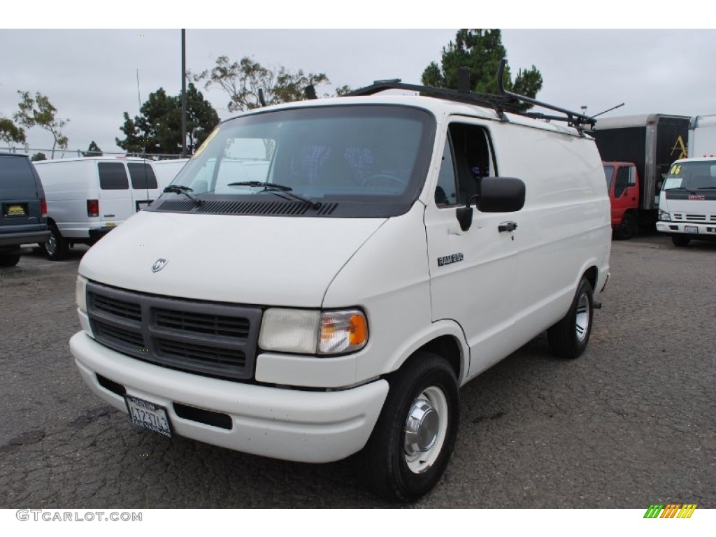 1994 Ram Van B250 Cargo - Bright White / Blue photo #9