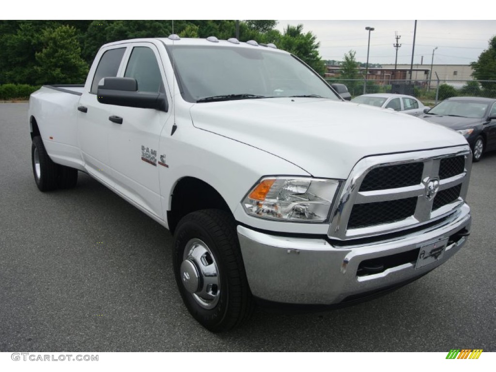 Bright White 2013 Ram 3500 Tradesman Crew Cab 4x4 Dually Exterior Photo #81974275