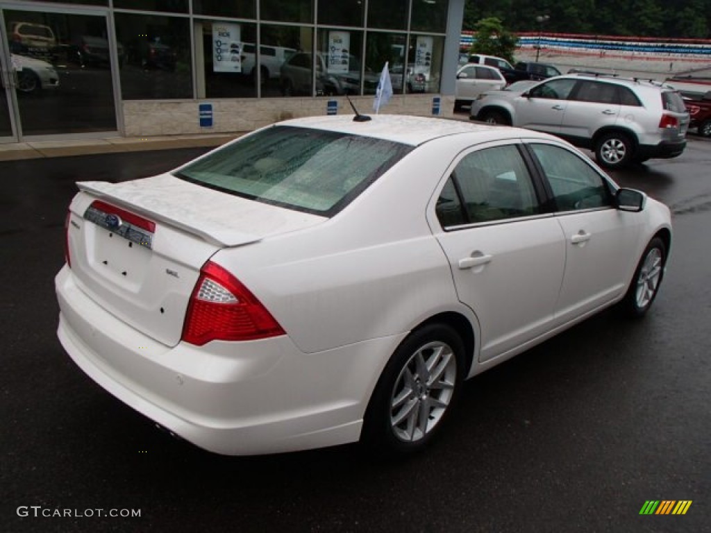 2010 Fusion SEL - White Platinum Tri-coat Metallic / Camel photo #8