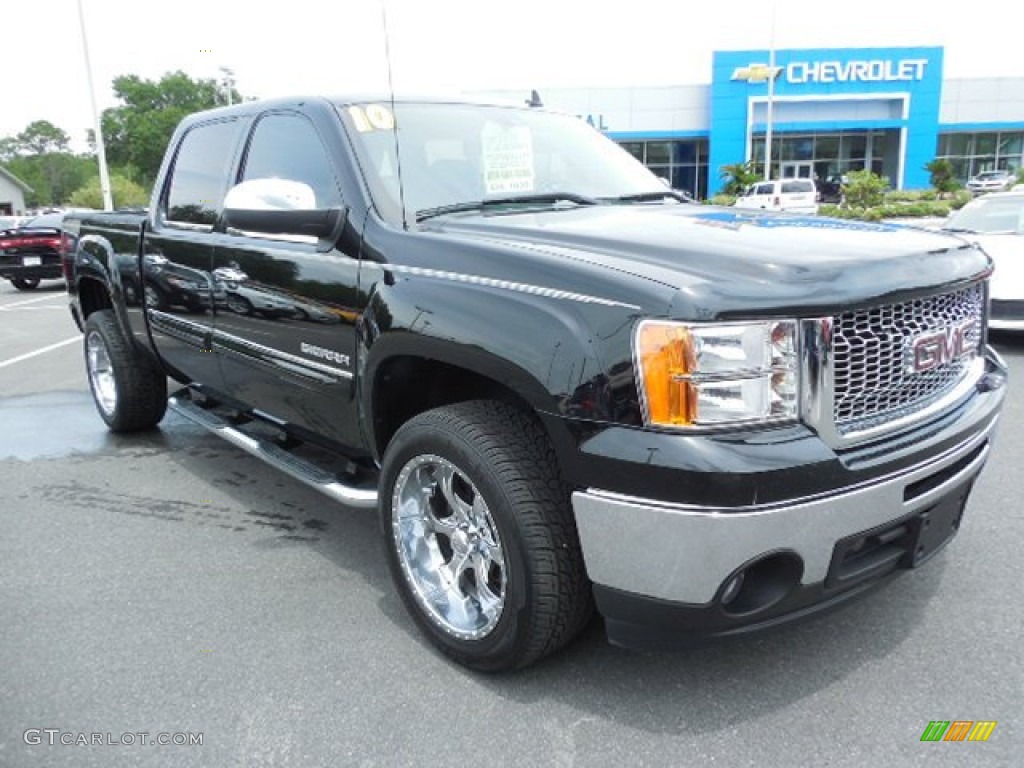 2010 Sierra 1500 SLE Crew Cab - Onyx Black / Ebony photo #10