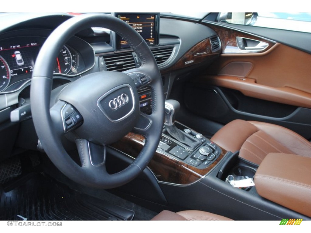Nougat Brown Interior 2012 Audi A7 3.0T quattro Premium Photo #81978876