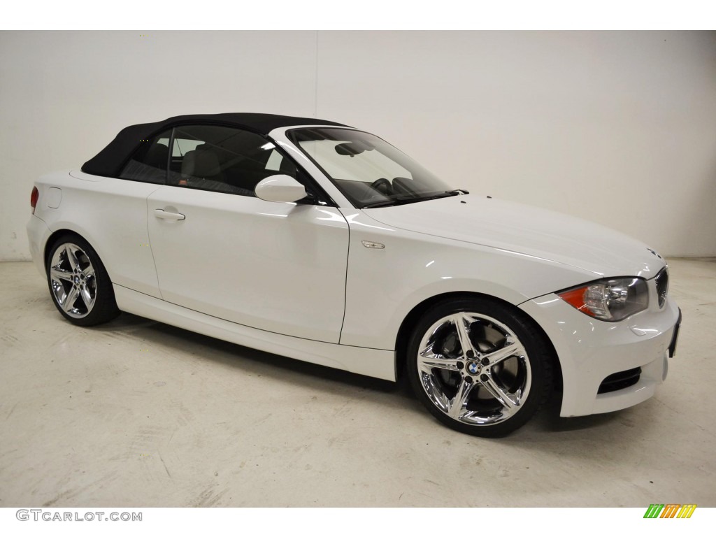 2008 1 Series 135i Convertible - Alpine White / Taupe photo #2