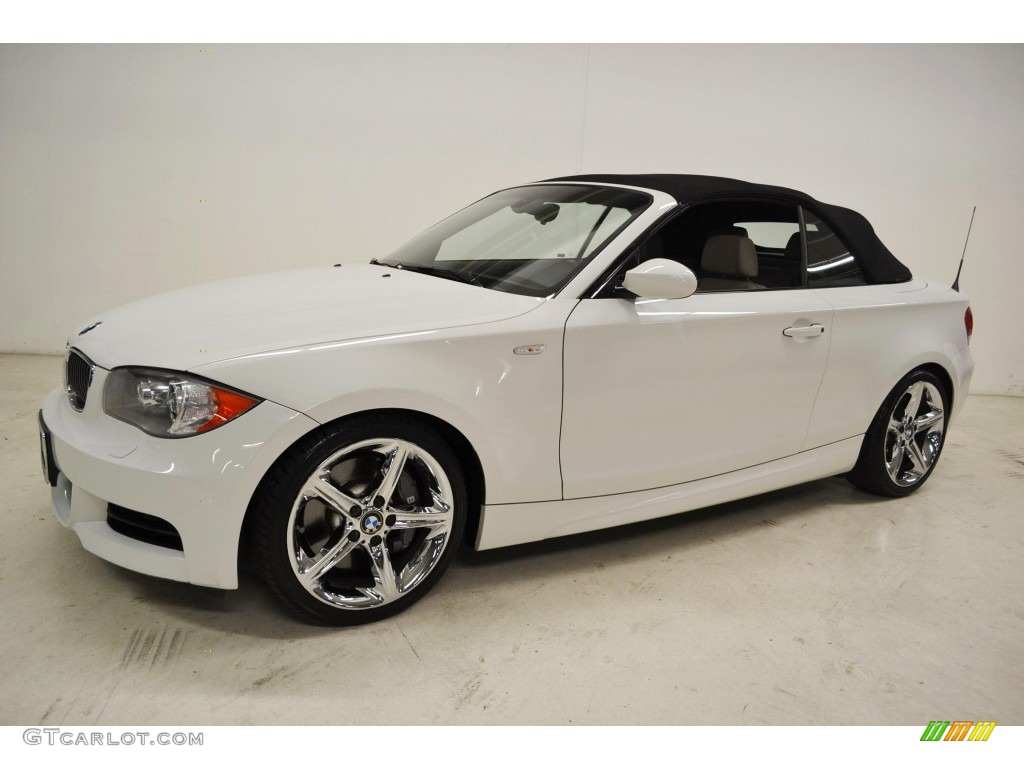 2008 1 Series 135i Convertible - Alpine White / Taupe photo #6