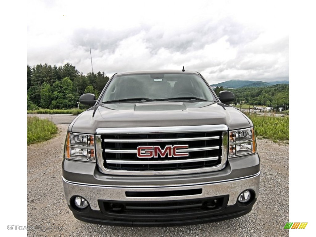 2013 Sierra 1500 SLE Crew Cab 4x4 - Steel Gray Metallic / Ebony photo #7