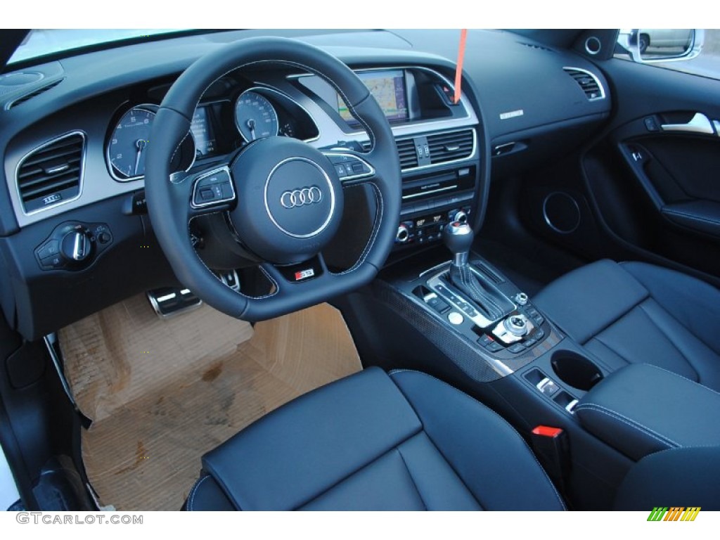 Black Interior 2013 Audi S5 3.0 TFSI quattro Convertible Photo #81984016