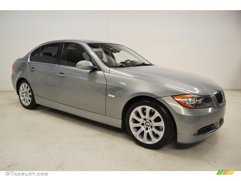 2006 3 Series 330i Sedan - Silver Grey Metallic / Black photo #2