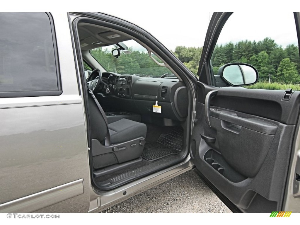 2013 Sierra 1500 SLE Crew Cab 4x4 - Steel Gray Metallic / Ebony photo #20