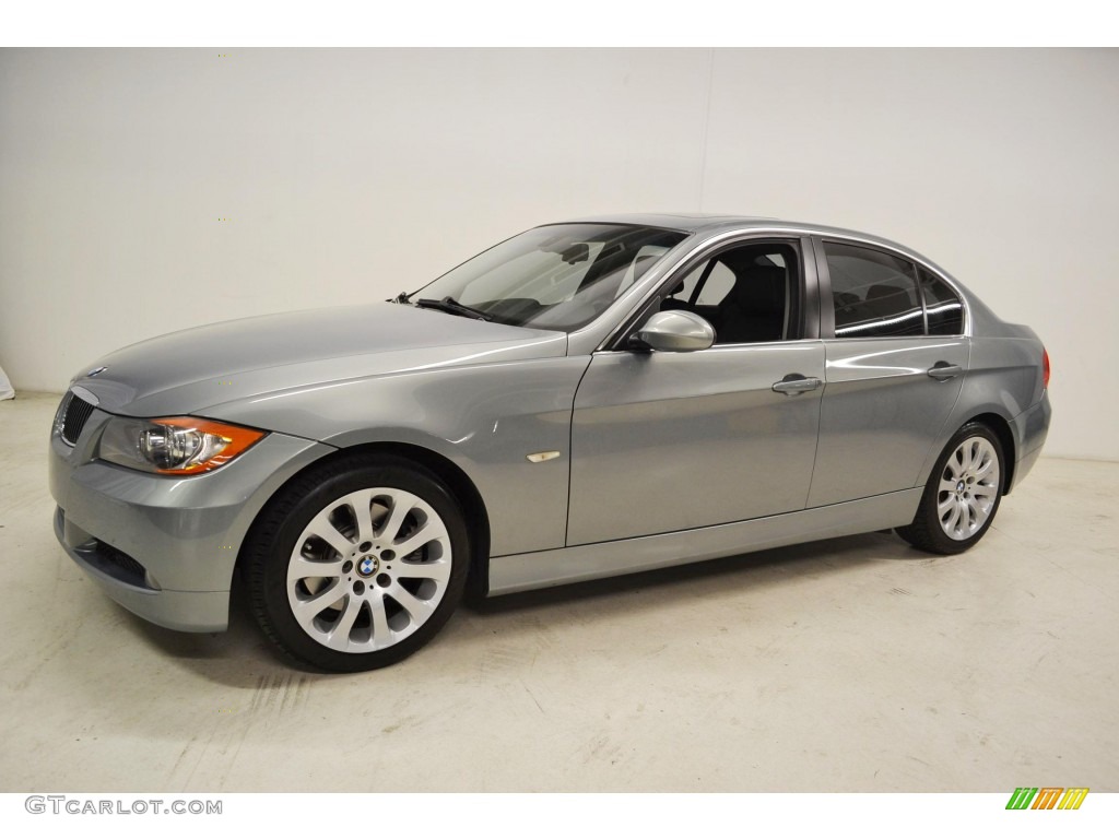 2006 3 Series 330i Sedan - Silver Grey Metallic / Black photo #6