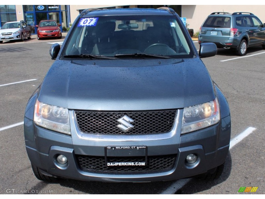 2007 Grand Vitara Luxury 4x4 - Azure Grey Metallic / Black photo #2