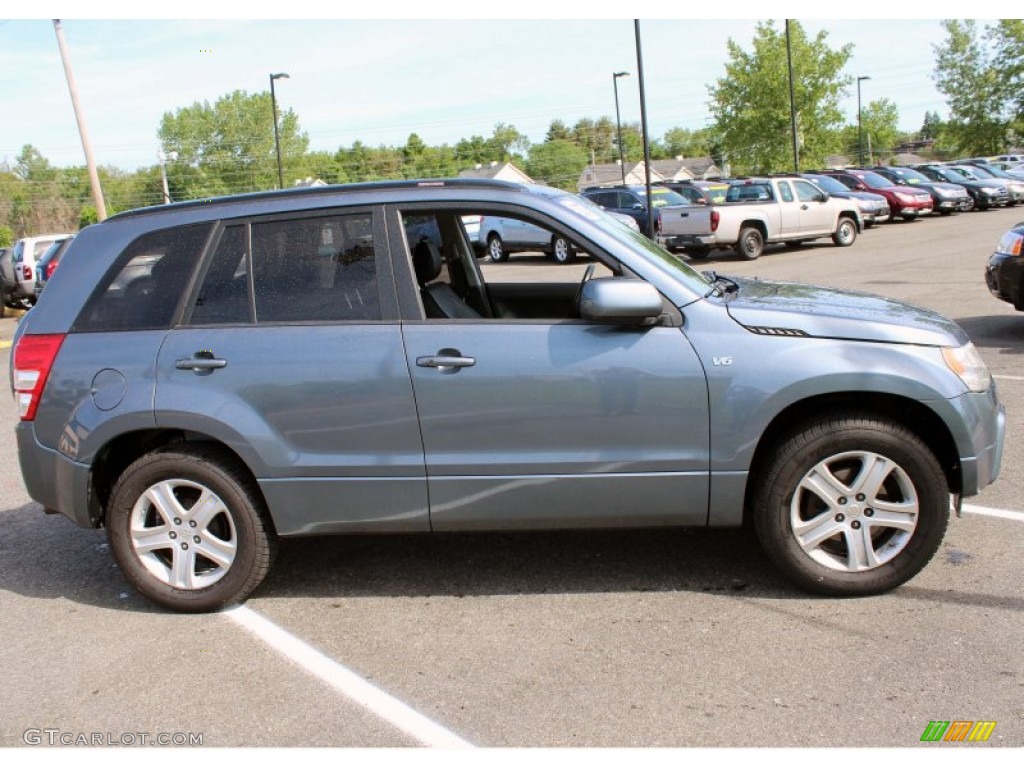 2007 Grand Vitara Luxury 4x4 - Azure Grey Metallic / Black photo #4