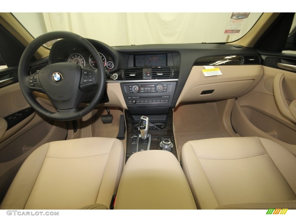 2014 BMW X3 xDrive28i Sand Beige Dashboard Photo #81985939