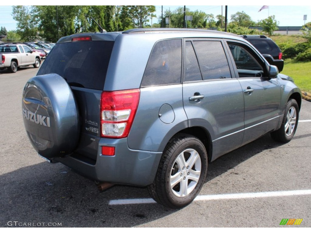 2007 Grand Vitara Luxury 4x4 - Azure Grey Metallic / Black photo #6
