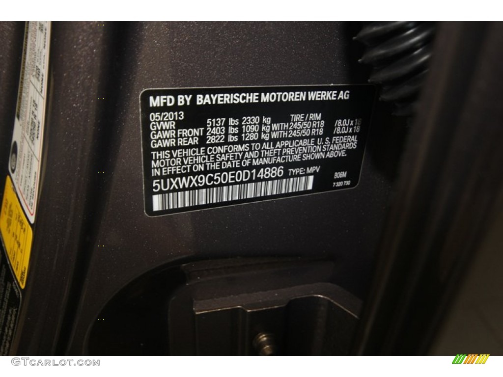 2014 X3 Color Code B06 for Sparkling Bronze Metallic Photo #81985987