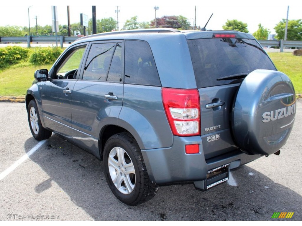 2007 Grand Vitara Luxury 4x4 - Azure Grey Metallic / Black photo #10