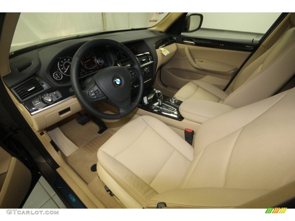 Sand Beige Interior 2014 BMW X3 xDrive28i Photo #81986006