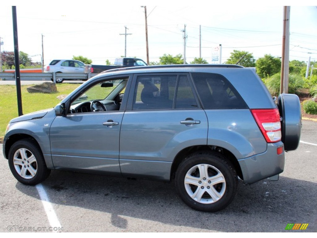 2007 Grand Vitara Luxury 4x4 - Azure Grey Metallic / Black photo #11