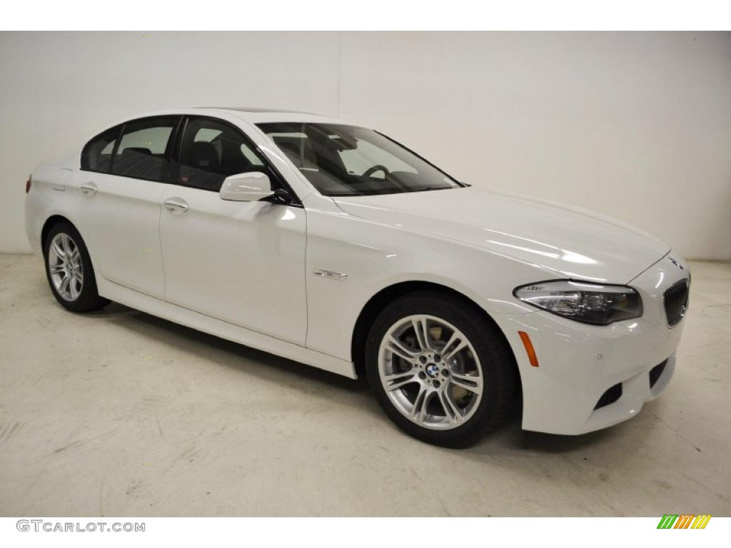 2013 5 Series 528i Sedan - Alpine White / Black photo #2