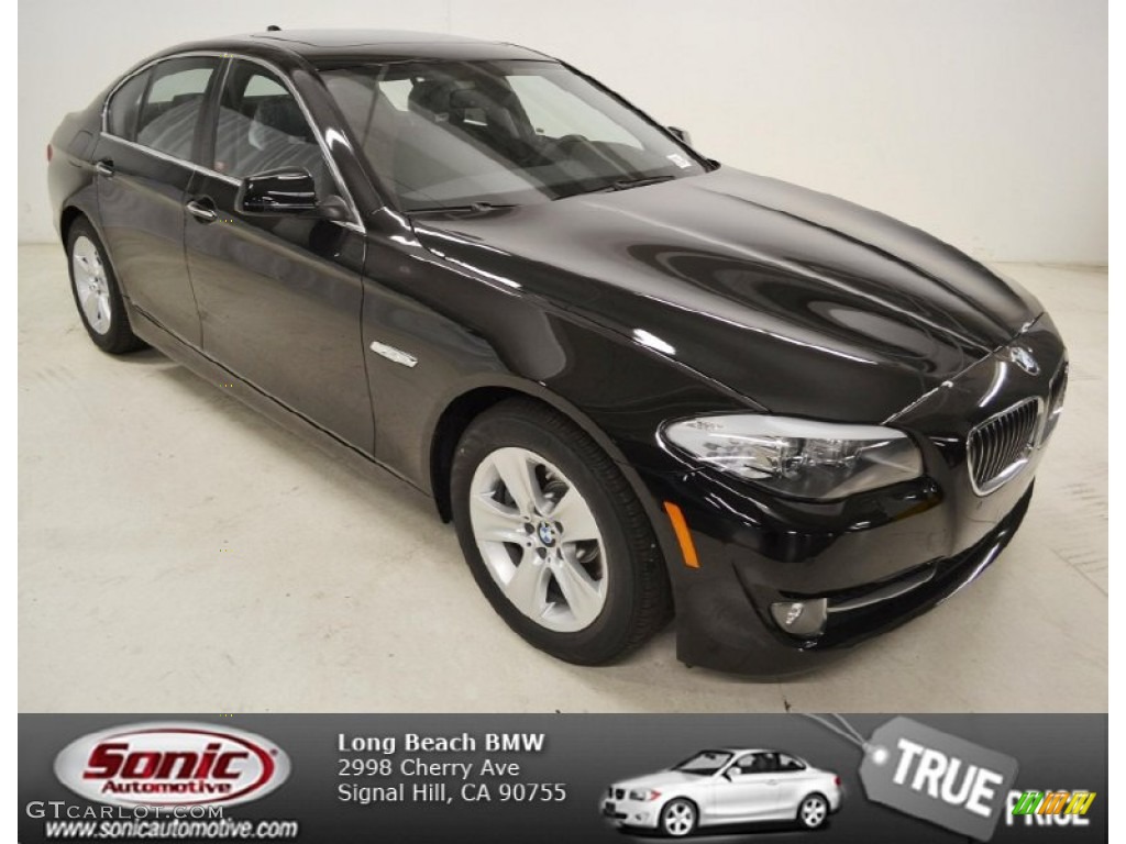 2013 5 Series 528i Sedan - Jet Black / Black photo #1