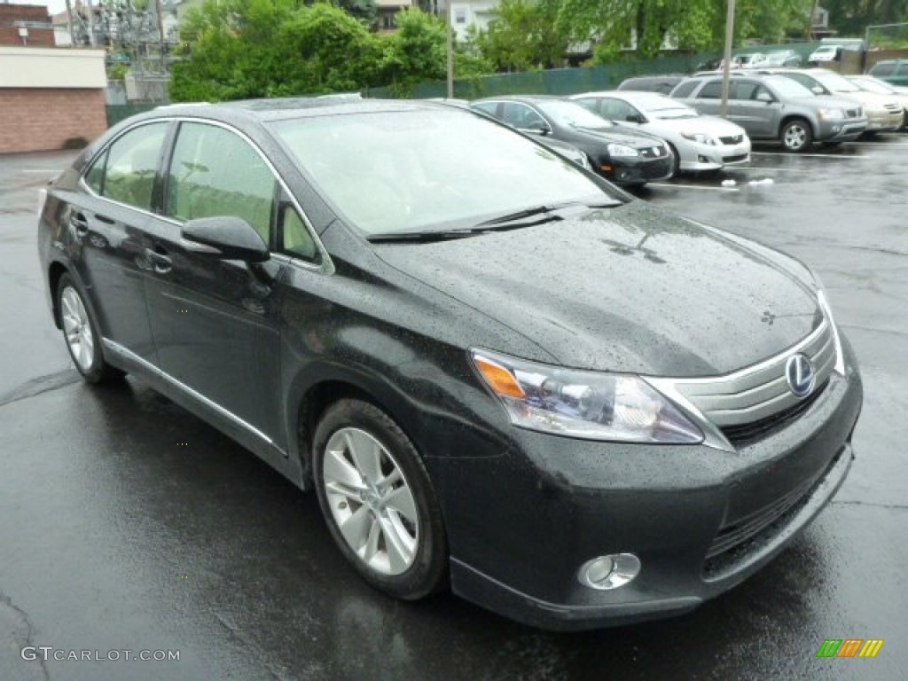 2010 HS 250h Hybrid Premium - Obsidian Black / Parchment photo #3