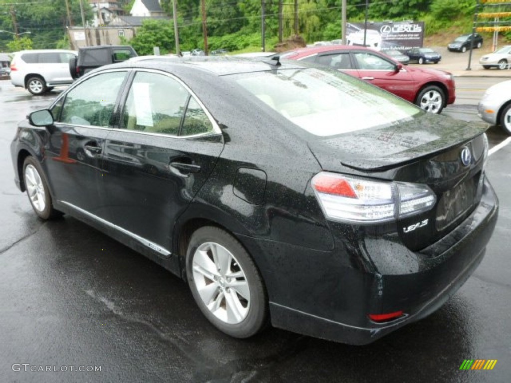 2010 HS 250h Hybrid Premium - Obsidian Black / Parchment photo #9