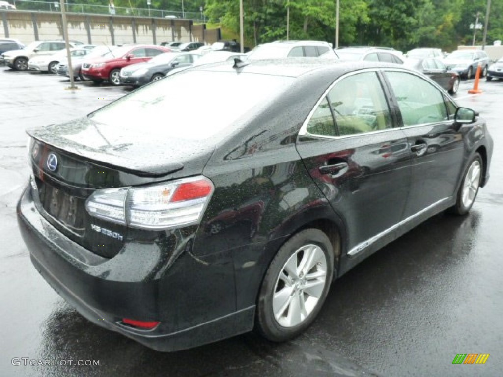 2010 HS 250h Hybrid Premium - Obsidian Black / Parchment photo #11
