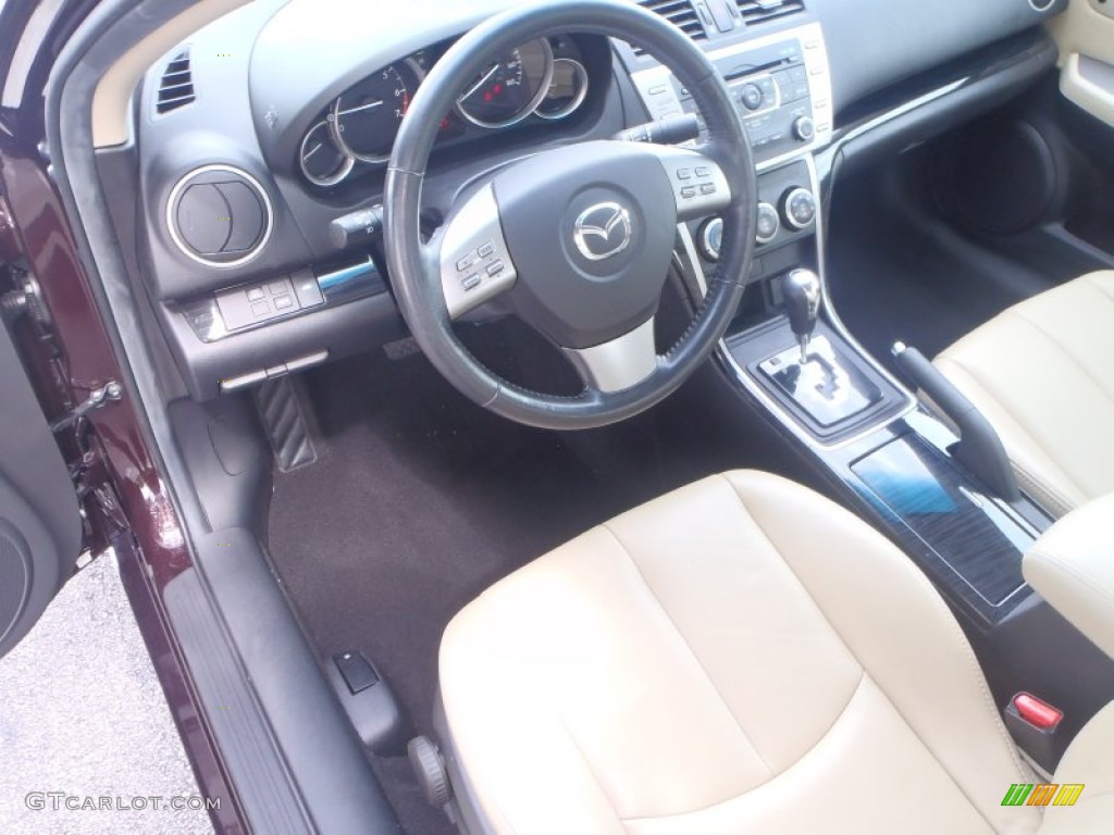2010 MAZDA6 i Grand Touring Sedan - Black Cherry Metallic / Beige photo #12