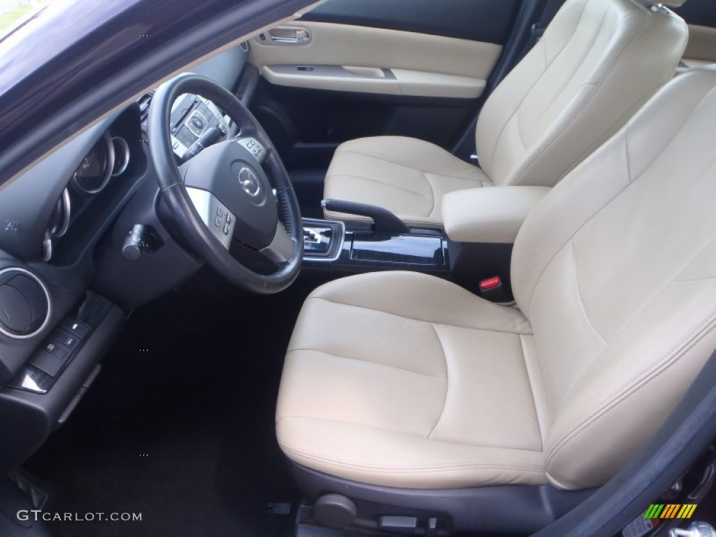 2010 MAZDA6 i Grand Touring Sedan - Black Cherry Metallic / Beige photo #13