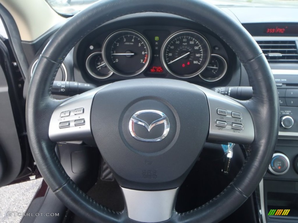 2010 MAZDA6 i Grand Touring Sedan - Black Cherry Metallic / Beige photo #14