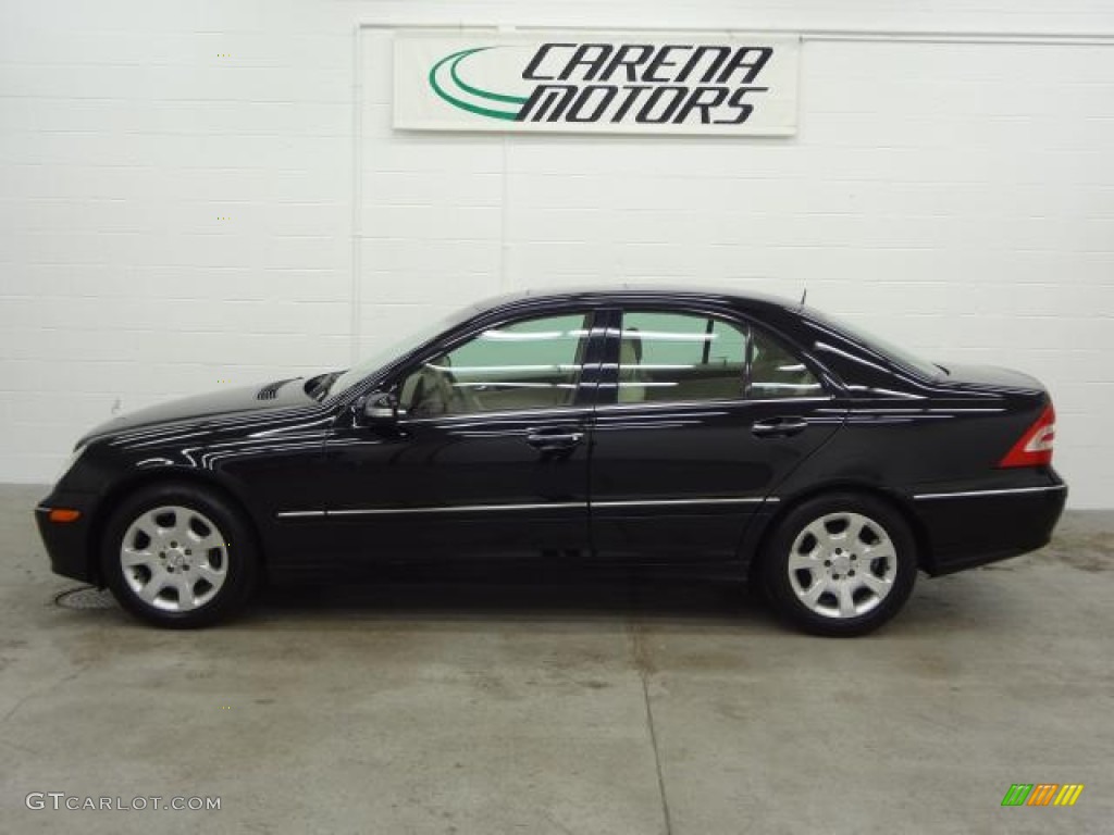 2005 C 240 Sedan - Black / Stone photo #8