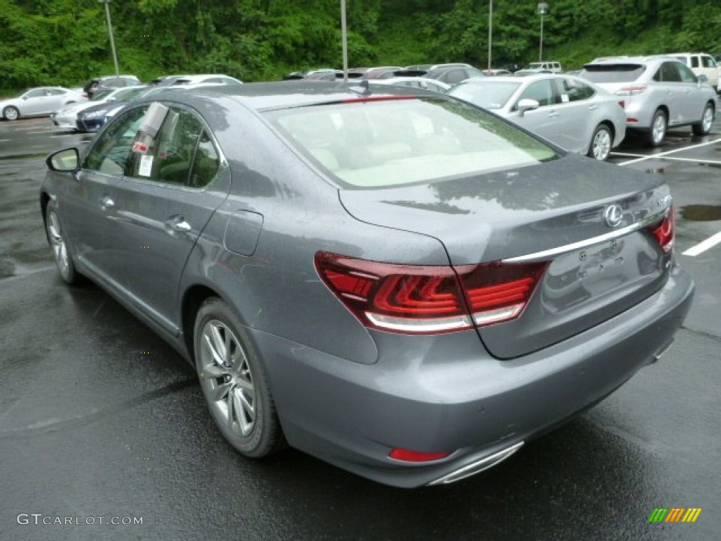 2013 LS 460 AWD - Nebula Gray Pearl / Light Gray/Shimamoku Espresso photo #2