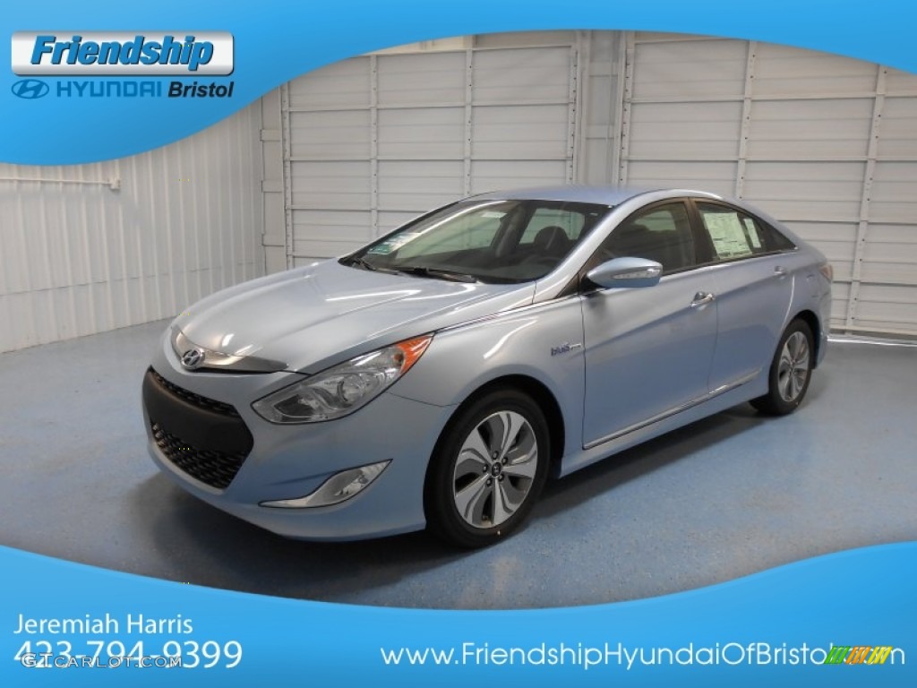 2013 Sonata Hybrid Limited - Blue Sky Metallic / Gray photo #2