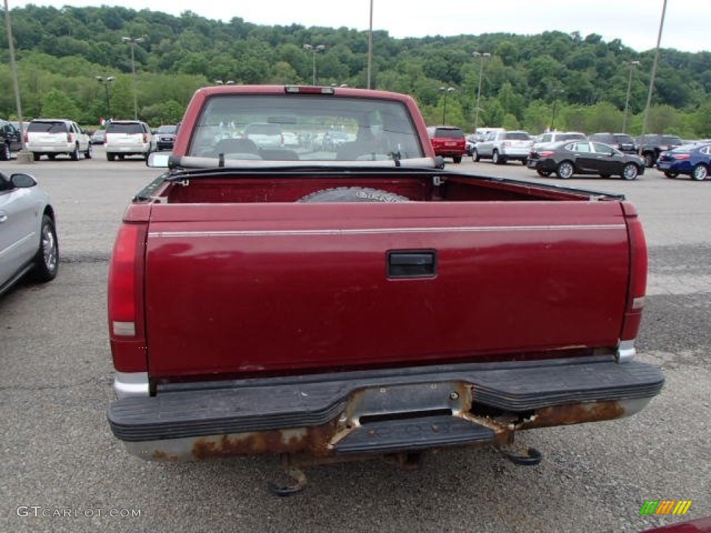 1996 C/K C1500 Extended Cab - Dark Hunt Club Red Metallic / Gray photo #5