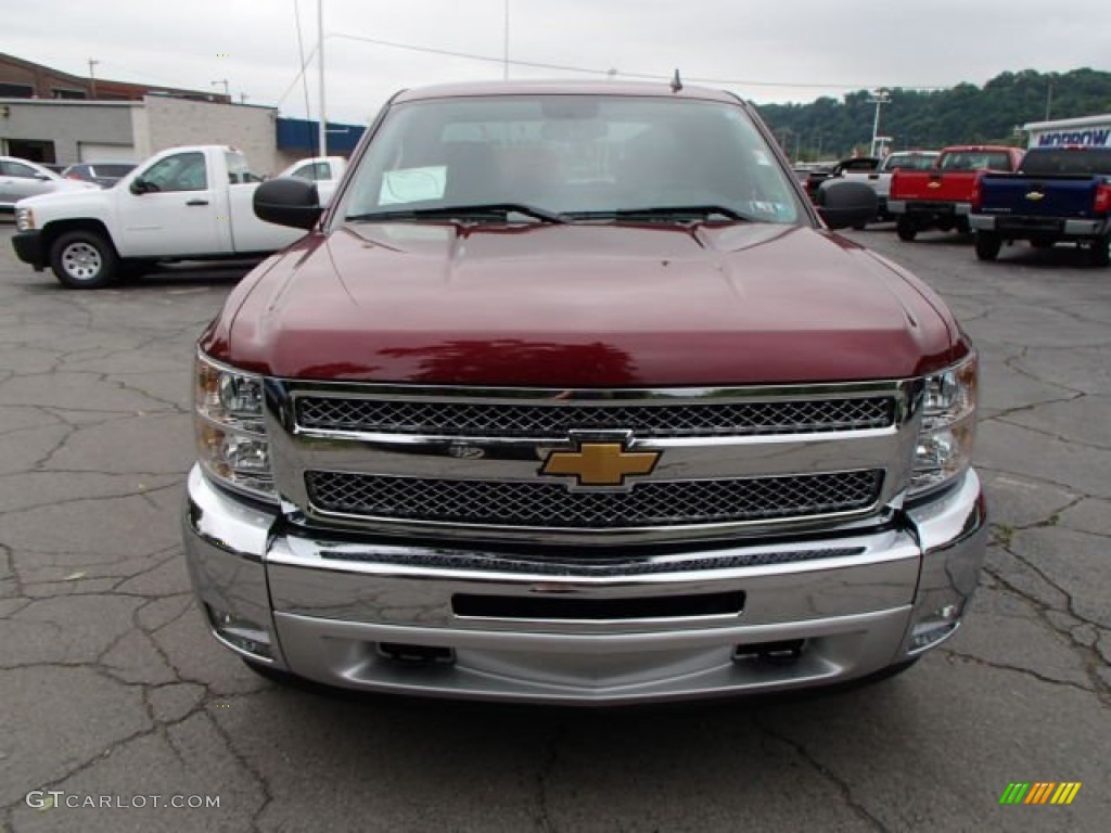 2013 Silverado 1500 LT Extended Cab 4x4 - Deep Ruby Metallic / Ebony photo #3