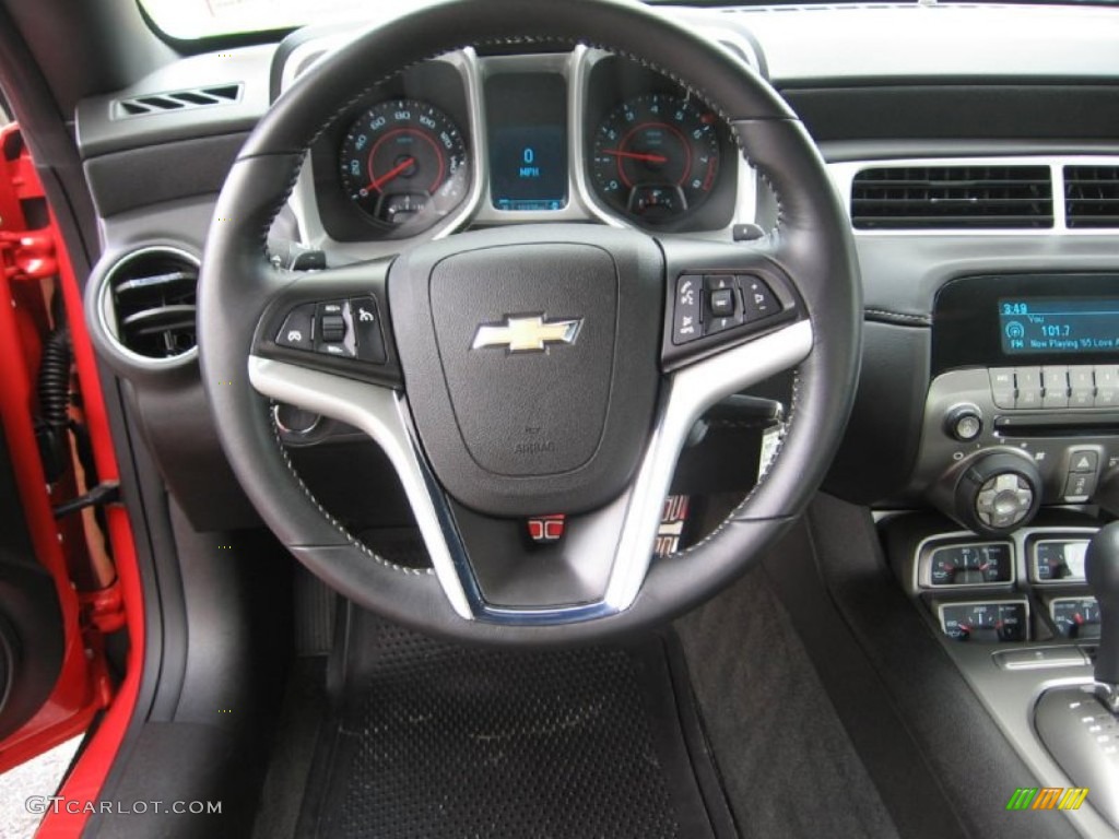 2012 Chevrolet Camaro LT/RS Coupe Black Steering Wheel Photo #81997538