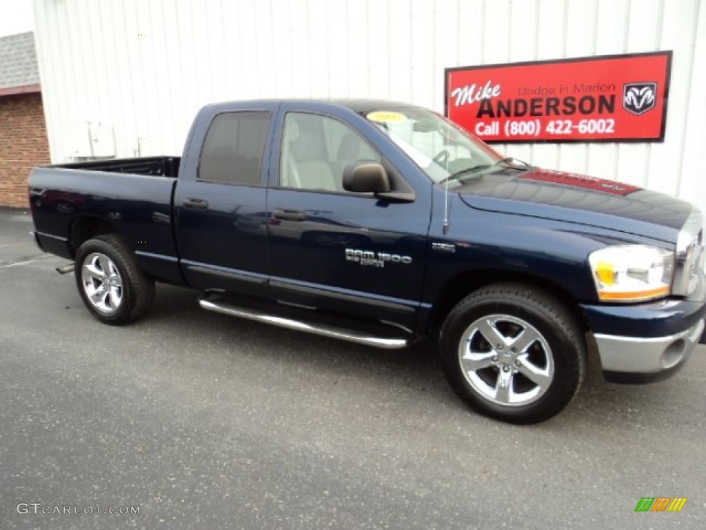 2006 Ram 1500 SLT Quad Cab - Patriot Blue Pearl / Medium Slate Gray photo #2